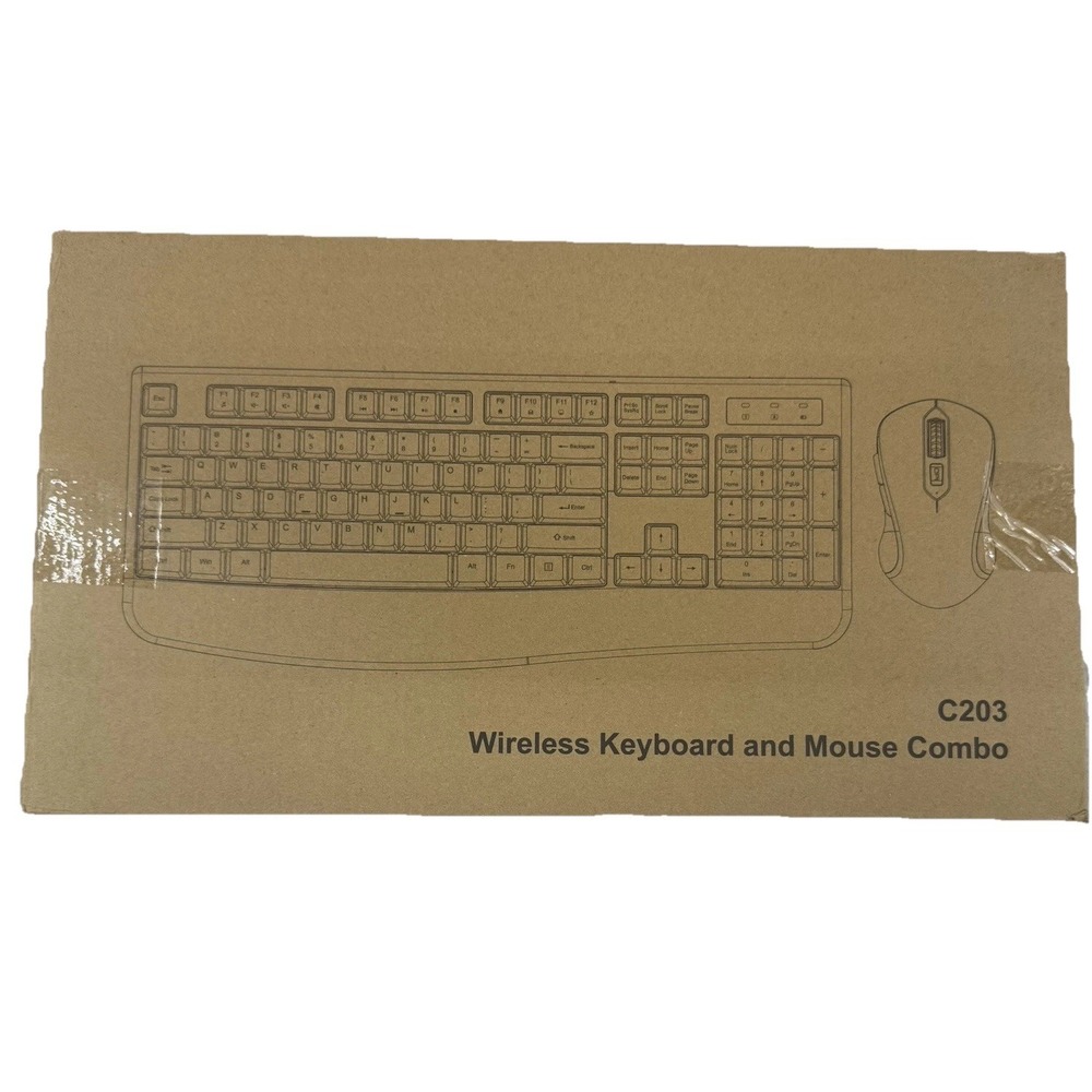 Wireless Keyboard And Mouse Combo C203 Black - Picture 4 of 5